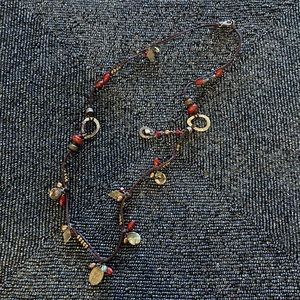 Silpada Sterling Silver with pearl, coral, and shell necklace (N2116)